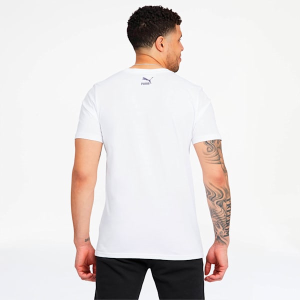 Iridescent Men's Graphic Tee, Puma White-Black, extralarge