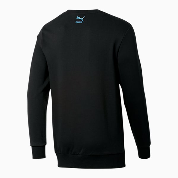Iridescent Men's Crewneck Sweatshirt, Cotton Black, extralarge