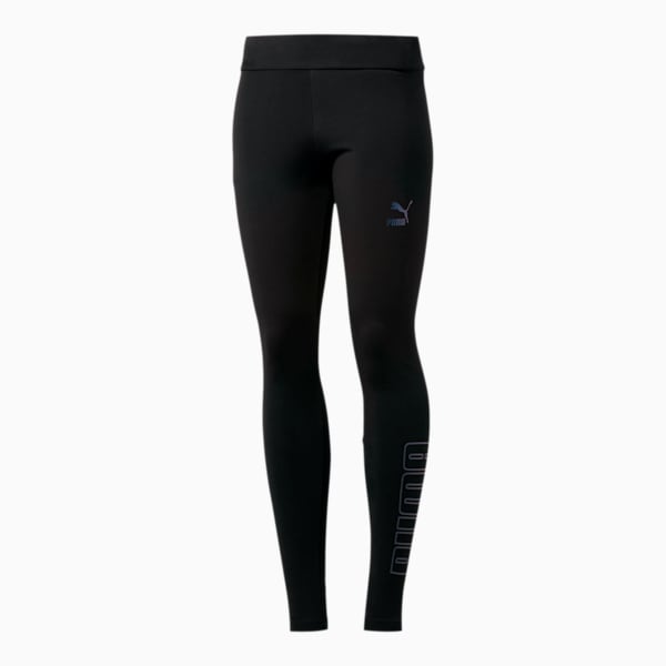 Iridescent Women's Leggings, Cotton Black, extralarge