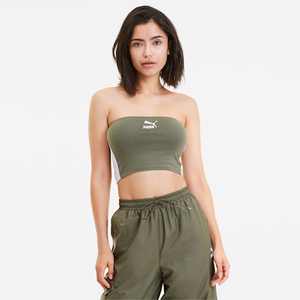 Classics Women's Bandeau Top, Deep Lichen Green, extralarge