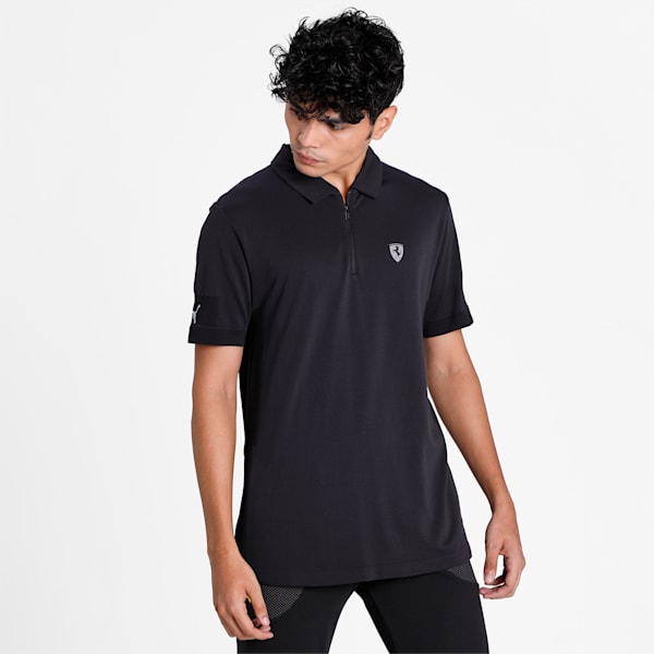 Scuderia Ferrari Style RCT Men's Polo, Puma Black, extralarge