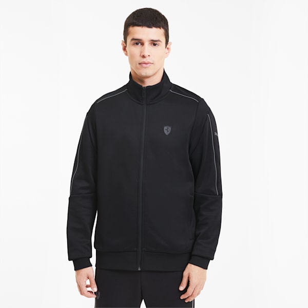 Ferrari Style T7 Men's Track Jacket, Puma Black, extralarge-IND
