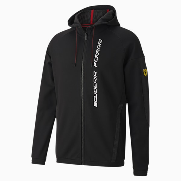 Scuderia Ferrari Race Men's Hooded Sweat Jacket, Puma Black, extralarge