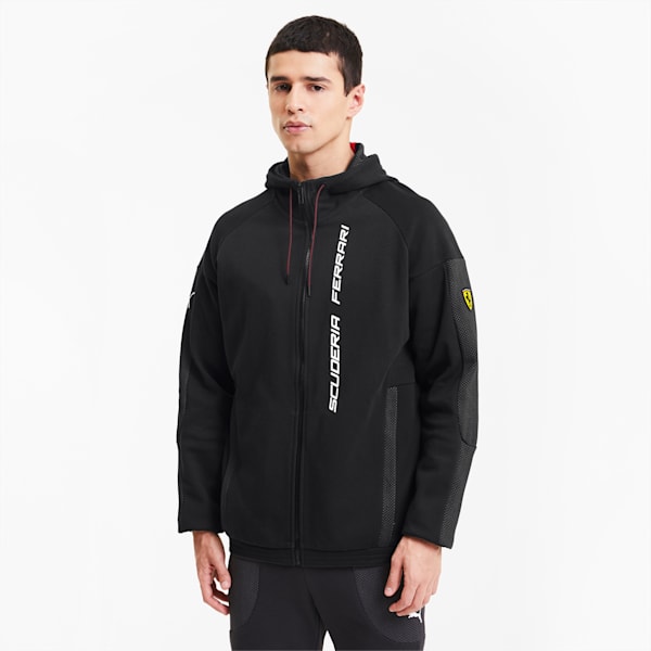 Scuderia Ferrari Race Men's Hooded Sweat Jacket, Puma Black, extralarge