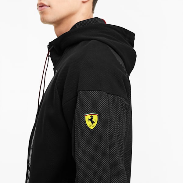 Scuderia Ferrari Race Men's Hooded Sweat Jacket, Puma Black, extralarge