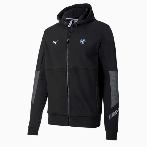 BMW M Motorsport Regular Fit Hooded Men's Sweat Jacket, Puma Black, extralarge