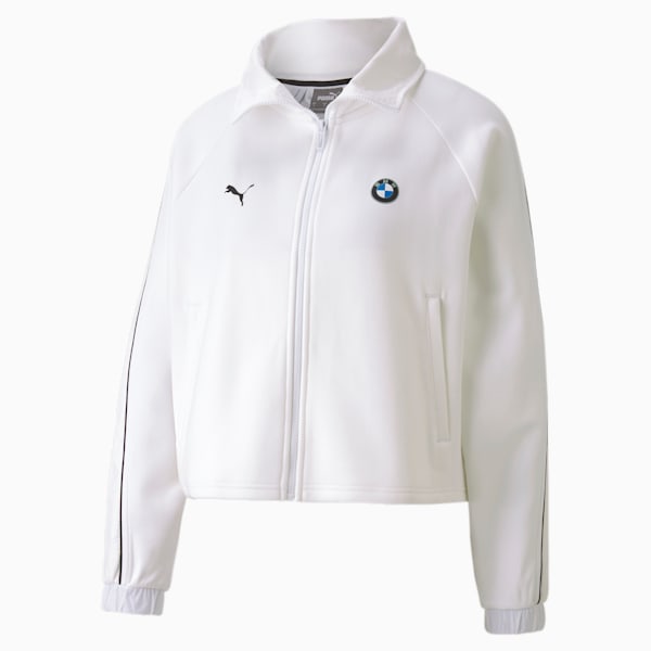 BMW Motorsport Relaxed Fit Women's Sweat Jacket, Puma White, extralarge-IND