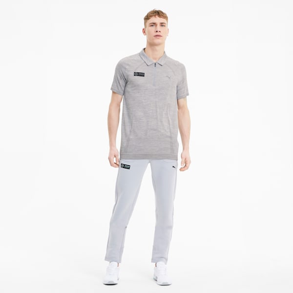 Mercedes RCT evoKNIT Men's Polo Shirt, Mercedes Team Silver Heather, extralarge-IND