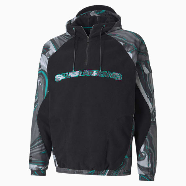 Mercedes-AMG Petronas Street Men's Hooded Jacket, Puma Black, extralarge