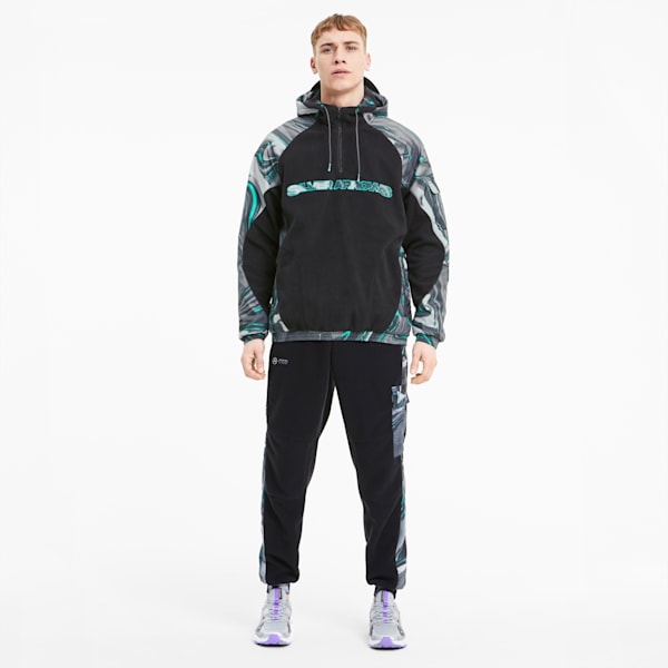 Mercedes-AMG Petronas Street Men's Hooded Jacket, Puma Black, extralarge