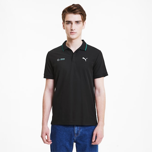 Mercedes-AMG Petronas Men's Polo, Puma Black, extralarge