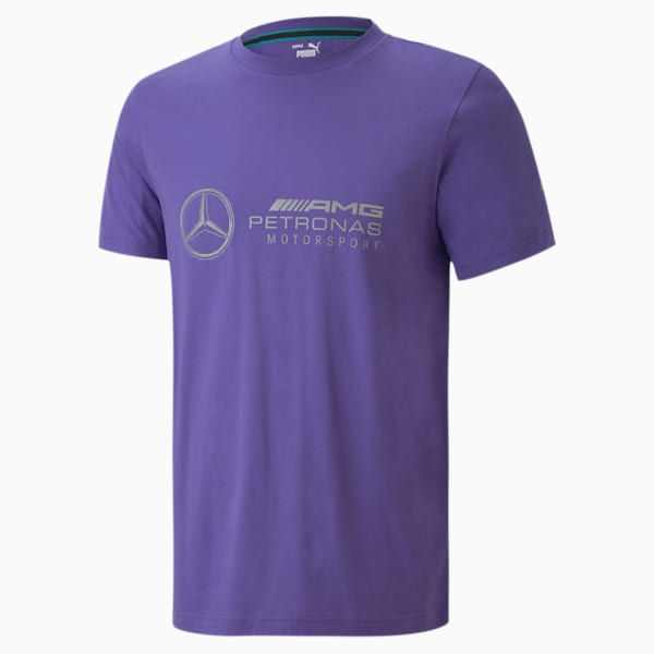 Mercedes Logo Regular Fit Men's T-Shirt, Purple Corallites, extralarge-IND