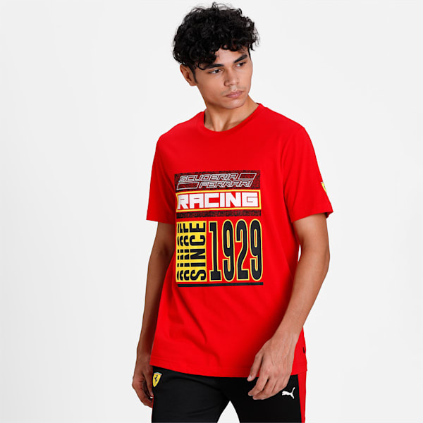 Scuderia Ferrari Men's Puma Graphic T-Shirt-Red/Black