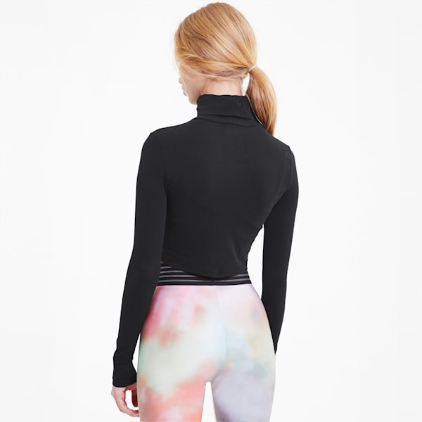 Evide Long Sleeve Women's Crop Top, Puma Black, extralarge-IND