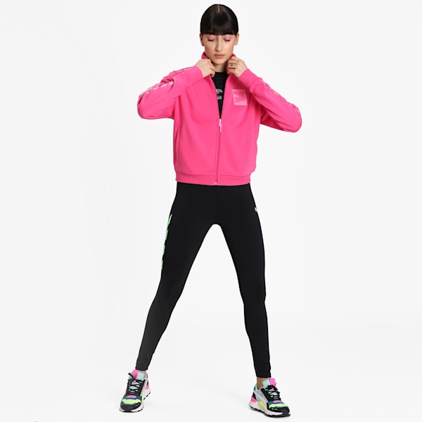 Evide Women's Track Jacket, Glowing Pink, extralarge-IND