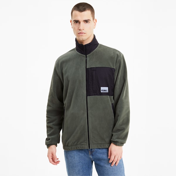 Avenir Hybrid Men's Track Jacket, Thyme, extralarge