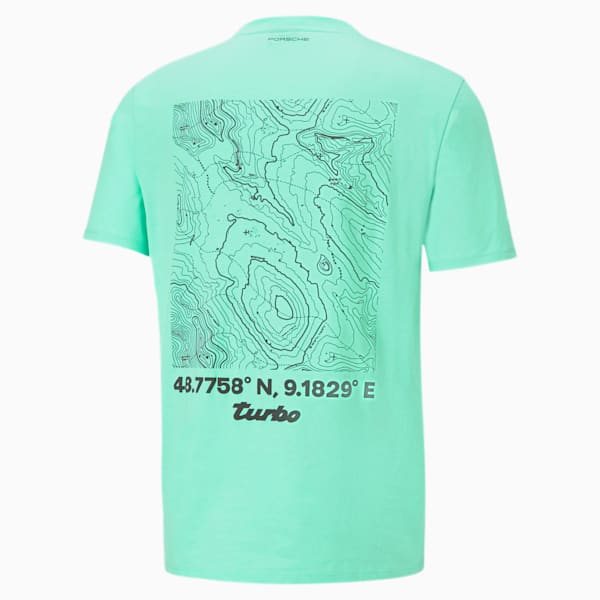 Porsche Legacy Men's Graphic Tee, Green Glimmer, extralarge