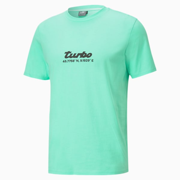 Porsche Legacy Men's Graphic Tee, Green Glimmer, extralarge