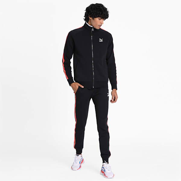Knitted Men's Track Pants, Cotton Black, extralarge-IND
