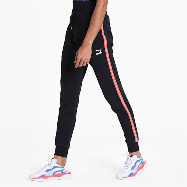 Knitted Men's Track Pants, Cotton Black, extralarge-IND