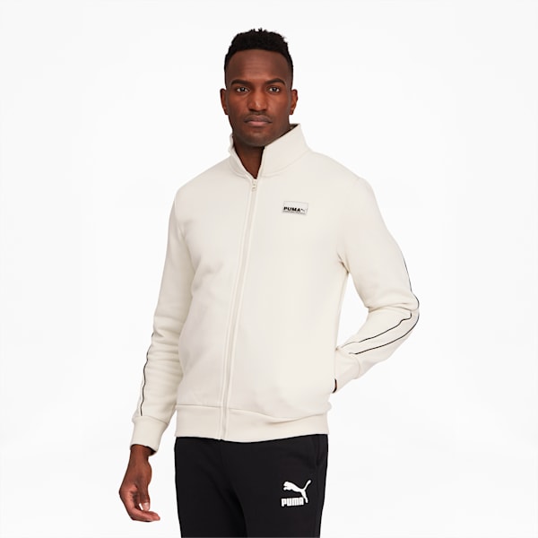 Puma men's fleece track jacket discount