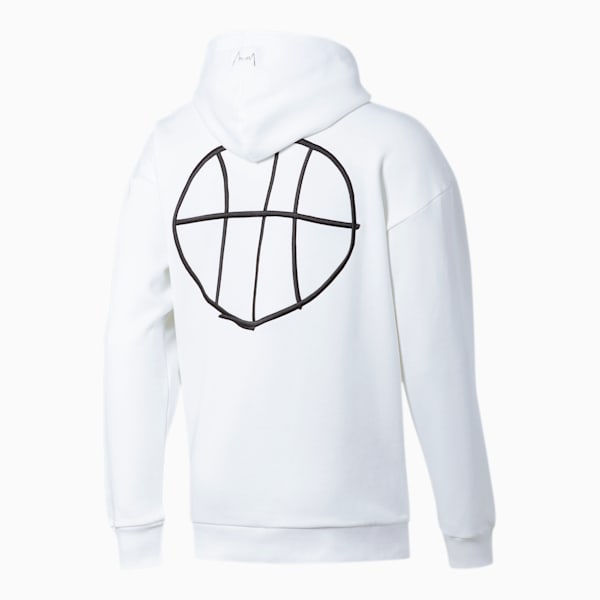 Hoops Men's Hoodie, Puma White, extralarge