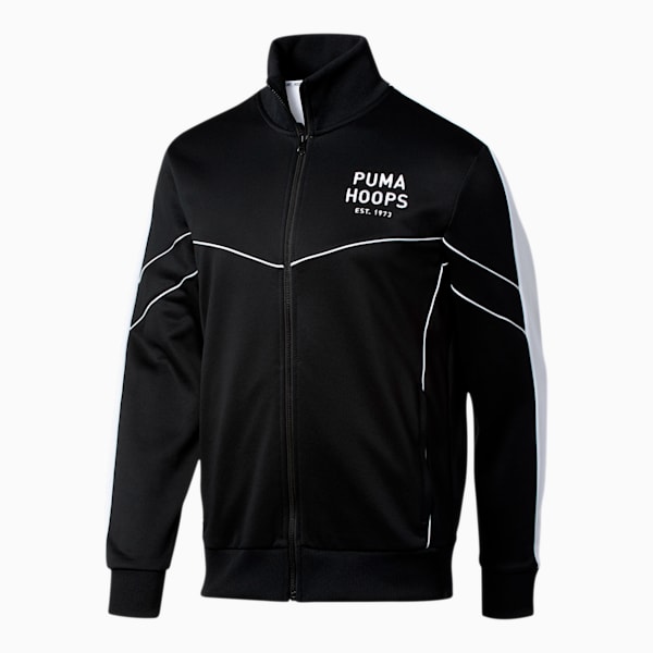 Hoops Since '73 Men's Track Jacket, Puma Black-Puma White, extralarge