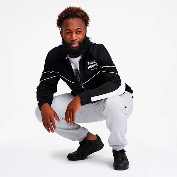 Hoops Since '73 Men's Track Jacket, Puma Black-Puma White, extralarge