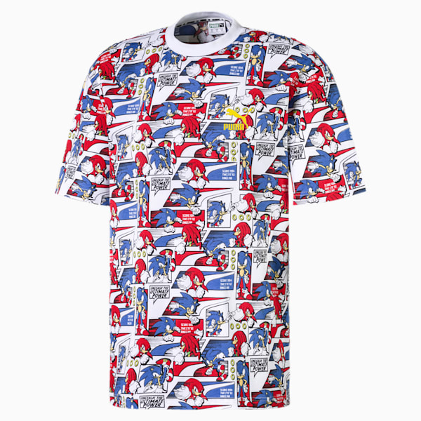PUMA x SONIC AOP T-Shirt, Puma White-Puma Red, extralarge-IND
