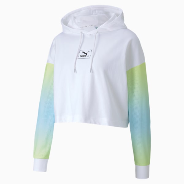 Tie Dye Women's Hoodie, Puma White, extralarge