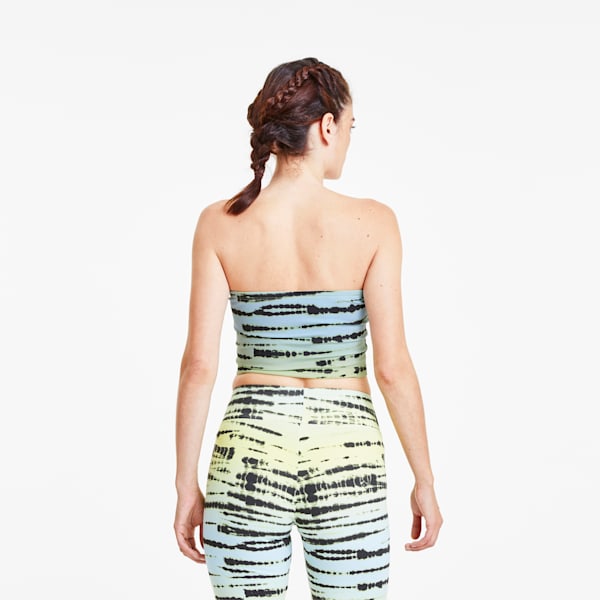 Tie Dye Women's AOP Bandeau, Aquamarine-AOP, extralarge