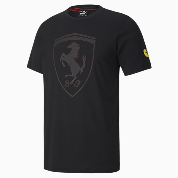 Scuderia Ferrari Race Men's Big Shield Tee, Puma Black, extralarge