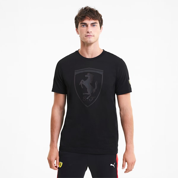 Scuderia Ferrari Race Men's Big Shield Tee, Puma Black, extralarge