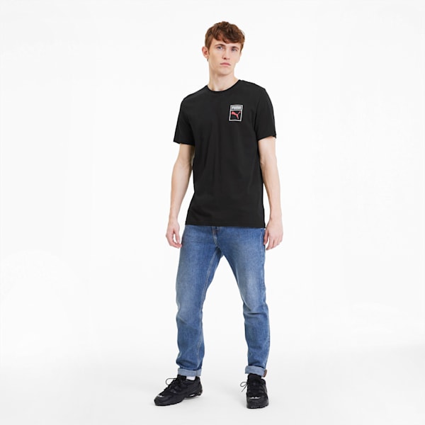 Small Box Logo Men's Graphic Tee, Cotton Black, extralarge