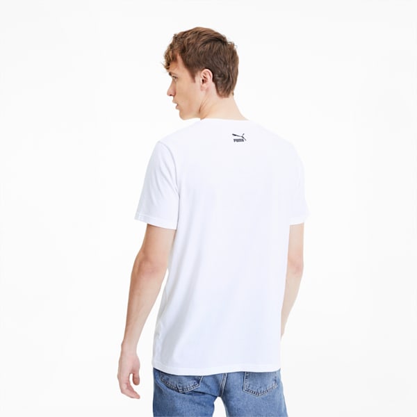 Streetwear Men's Graphic Tee, Puma White-Smiley, extralarge