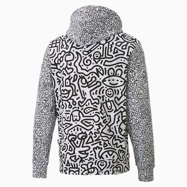 PUMA x MR DOODLE Men's AOP Hoodie, Puma White-AOP, extralarge