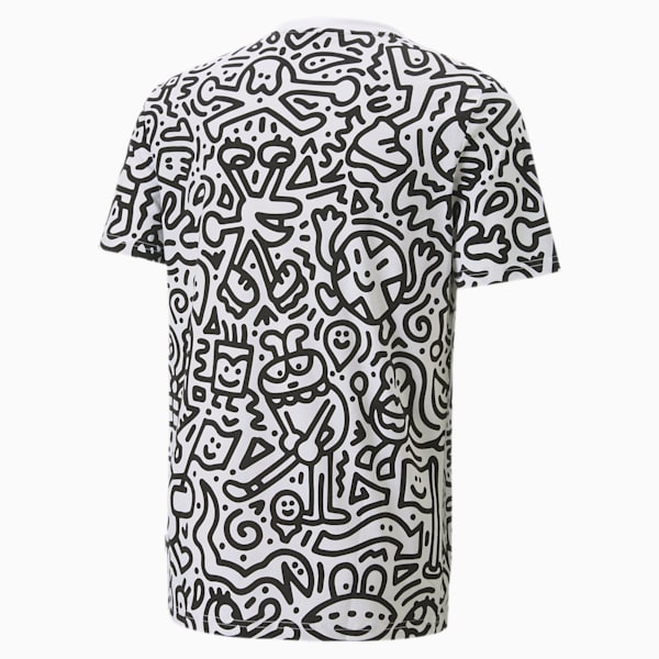 PUMA x MR DOODLE Men's AOP Tee, Puma White-AOP, extralarge