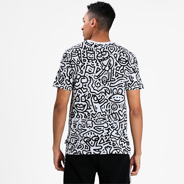 PUMA x MR DOODLE Men's AOP Tee, Puma White-AOP, extralarge