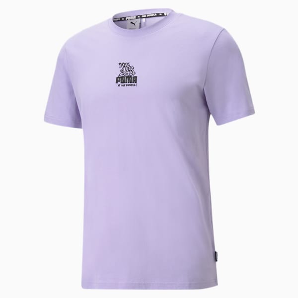 PUMA x MR DOODLE Men's Relaxed Tee, Purple Rose, extralarge