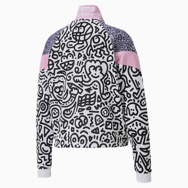 PUMA x MR DOODLE Women's MCS Jacket, Purple Rose-AOP, extralarge