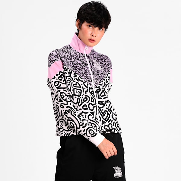 PUMA x MR DOODLE Women's MCS Jacket, Purple Rose-AOP, extralarge