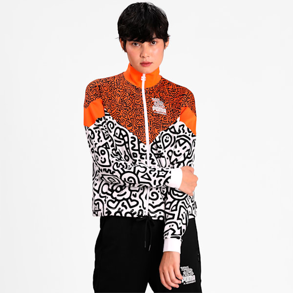 PUMA x MR DOODLE Women's MCS Jacket, Dragon Fire-AOP, extralarge
