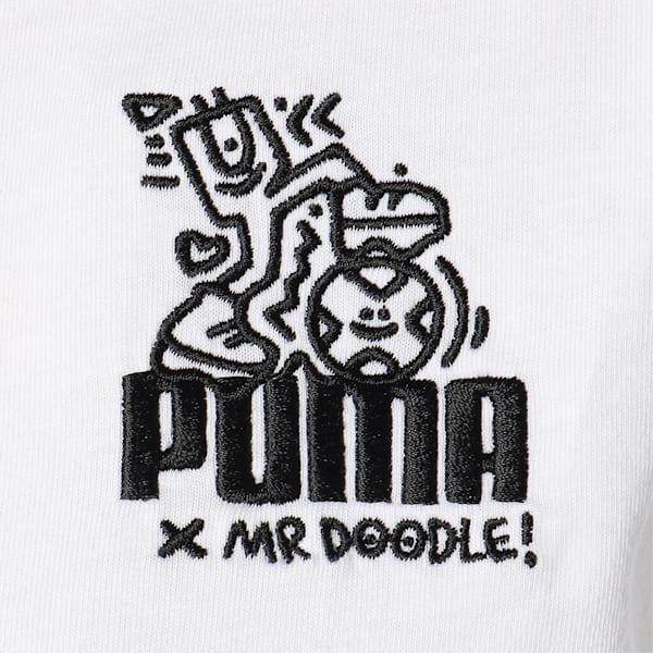 PUMA x MR DOODLE Women's Cropped Tee, Puma White, extralarge