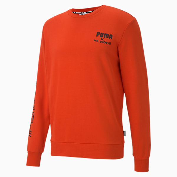 PUMA x MR DOODLE Men's Crewneck Sweatshirt, Poinciana, extralarge