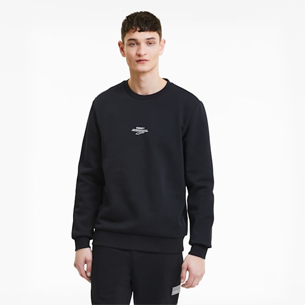 Avenir Graphic Regular Fit Men's Sweatshirt, Puma Black-Puma White, extralarge-IND
