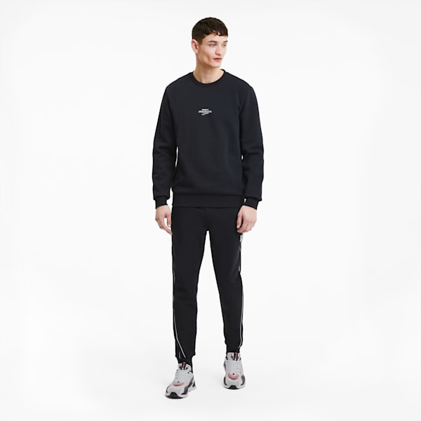 Avenir Graphic Regular Fit Men's Sweatshirt, Puma Black-Puma White, extralarge-IND