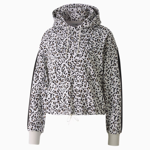 Classics Women's Cropped Hoodie, Vaporous Gray-animal, extralarge