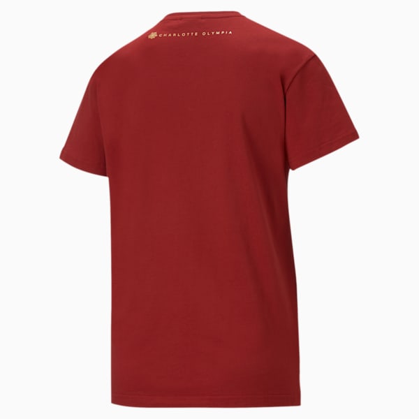 PUMA x CHARLOTTE OLYMPIA Women's Loose Fit Tee, Red Dahlia, extralarge