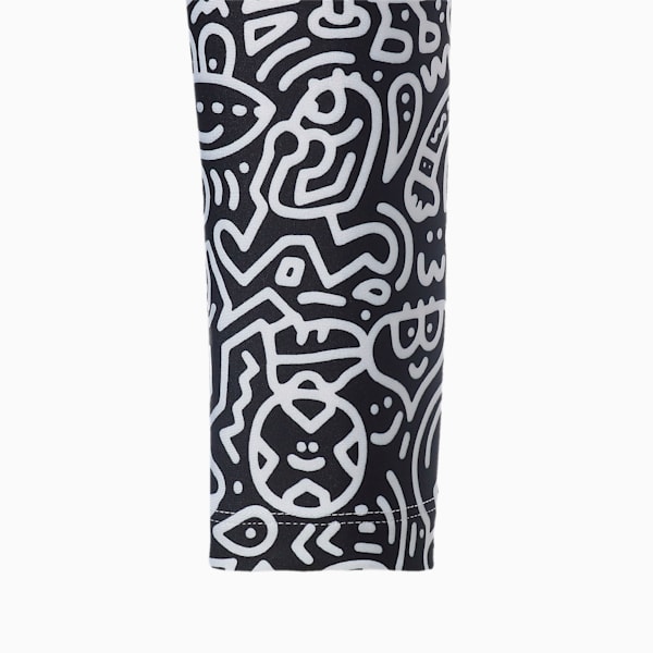 PUMA x MR DOODLE Women's Leggings, Puma Black-AOP, extralarge
