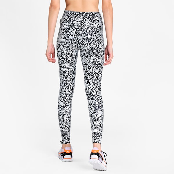PUMA x MR DOODLE Women's Leggings, Puma Black-AOP, extralarge